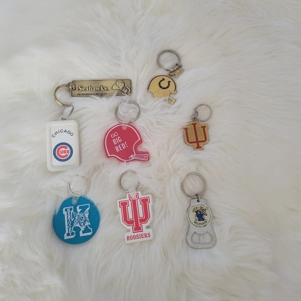 Lot of 8 Sports Keychains and  Bottle Openers